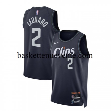 Maillot Basket Los Angeles Clippers Kawhi Leonard 2 Nike 2023-2024 City Edition Navy Swingman - Homme